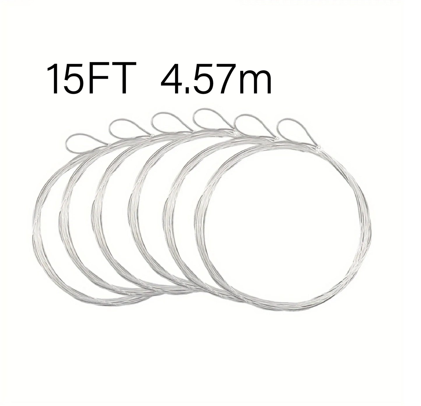 Aventik 6PCS Nylon Tapered Fly Fishing Leaders Clear 9FT/12FT/15FT Pre-Tied Loop Leader Line