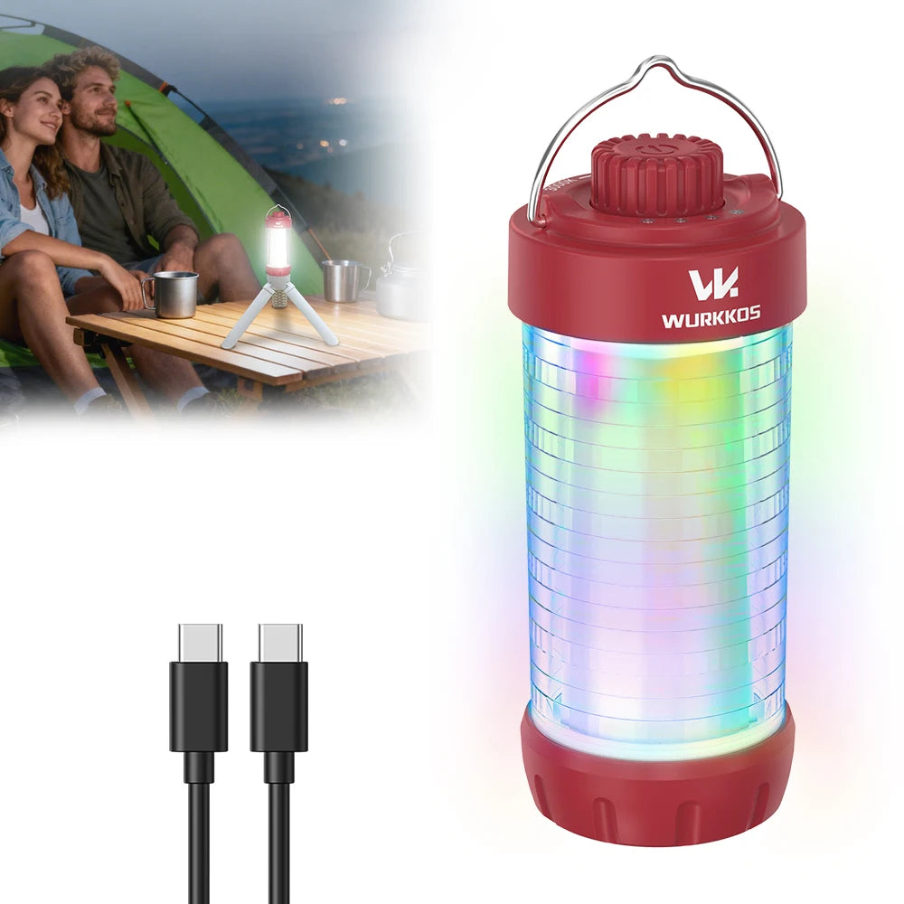 Wurkkos CL01 Mini RGB 360° Flashlight, 550 Lumens, 21700 Rechargeable LED Flashlight, Camping Light, Power Bank, Waterproof