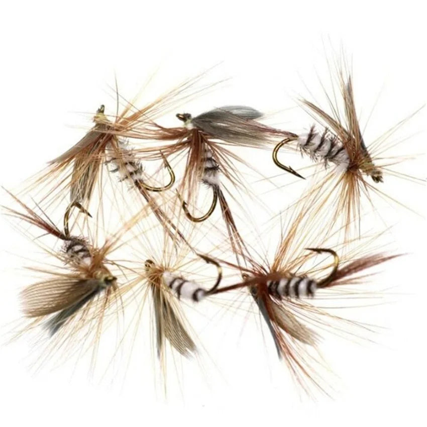 Trout Fly Fishing Flies Collection 32-112Pcs Flies Dry Wet Nymph Streamers Fly Assortment with Fly Box Flyfishing Fly Lures Kits