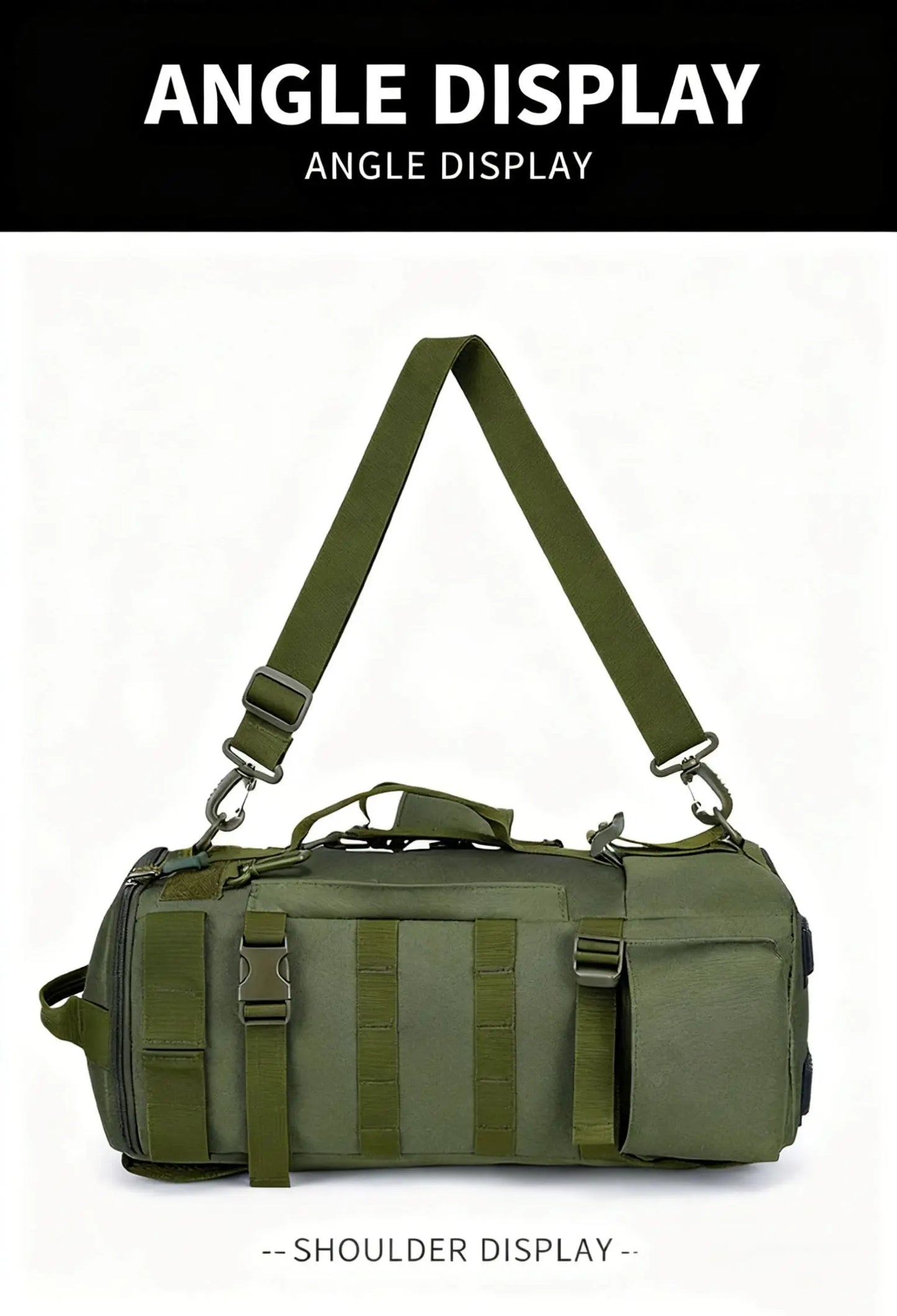 Multifunctional Fishing Backpack Tackle Bag with Rod Holders Fish Equipment Storage Waterproof Wear-resistant Outdoor Sports Bag