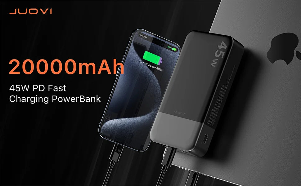 20000mah Power Bank 45W Fast Charging Portable Charger External Battery Pack with LED Display for iPhone Android Laptop
