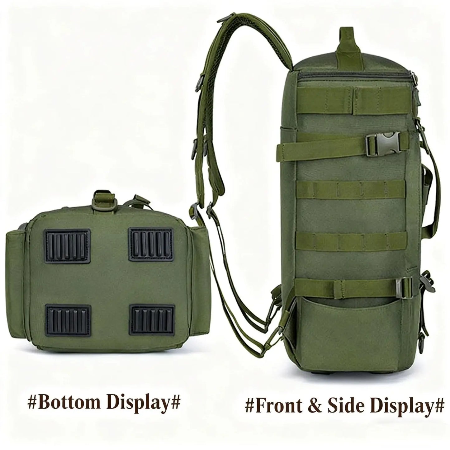 Multifunctional Fishing Backpack Tackle Bag with Rod Holders Fish Equipment Storage Waterproof Wear-resistant Outdoor Sports Bag