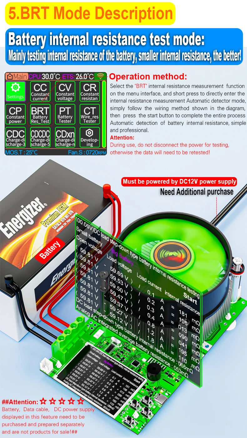 ‌Tuya WiFi Smart Battery Tester 18650 Capacity Meter USB Electronic Load Internal Resistance Detector with Real-Time APP Monitor