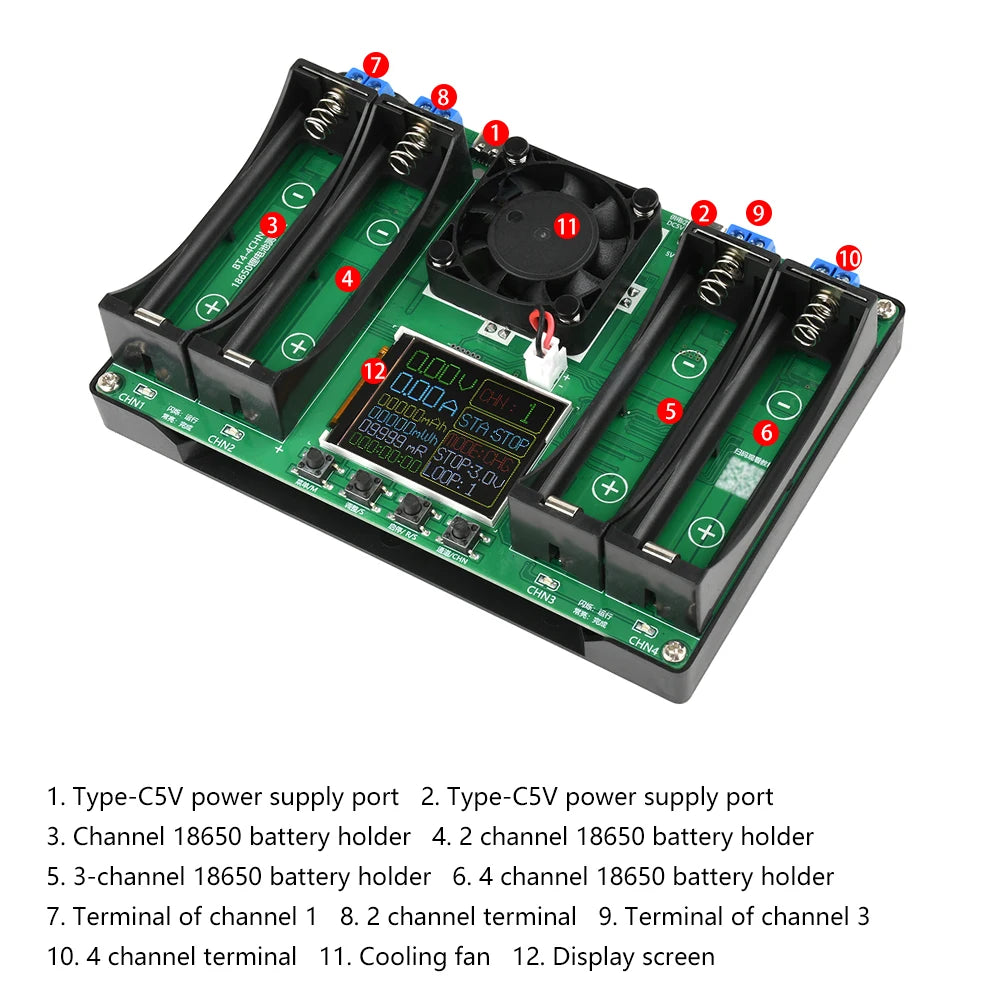 18650 Lithium Battery Capacity Tester