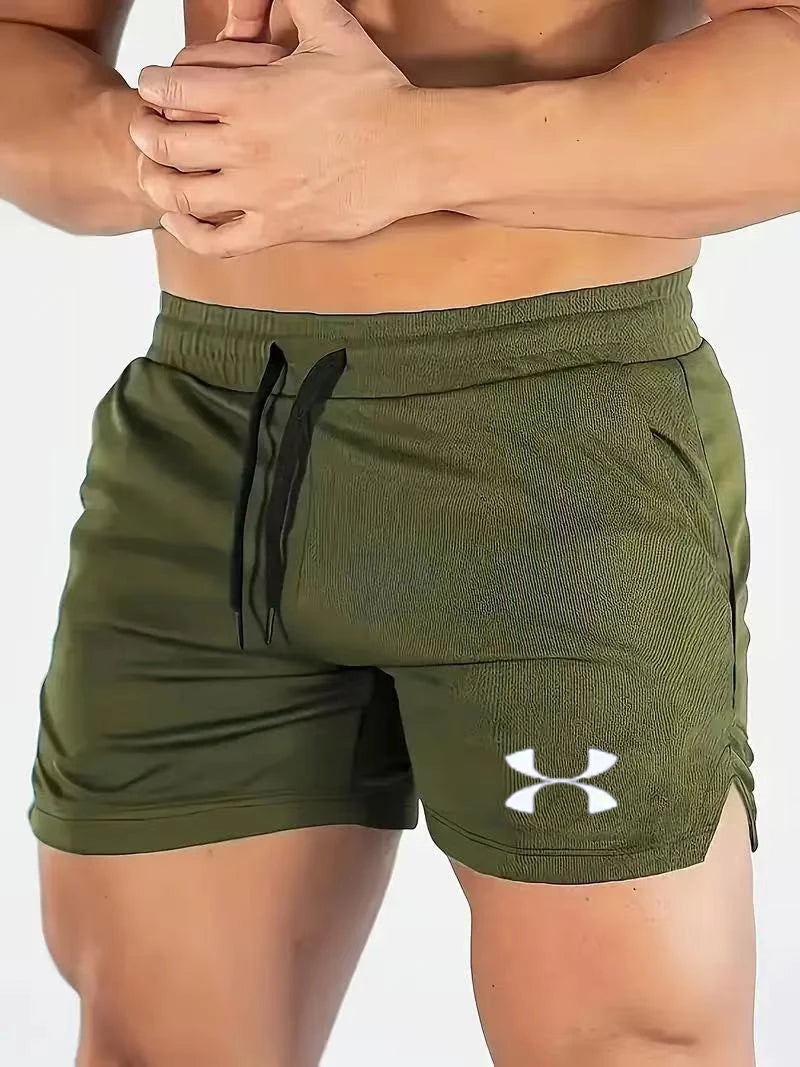 New Summer Branded Fitness Shorts Men's Daily Mesh Breathable Fitness Pants Running Shorts Men's Jogging Sportswear