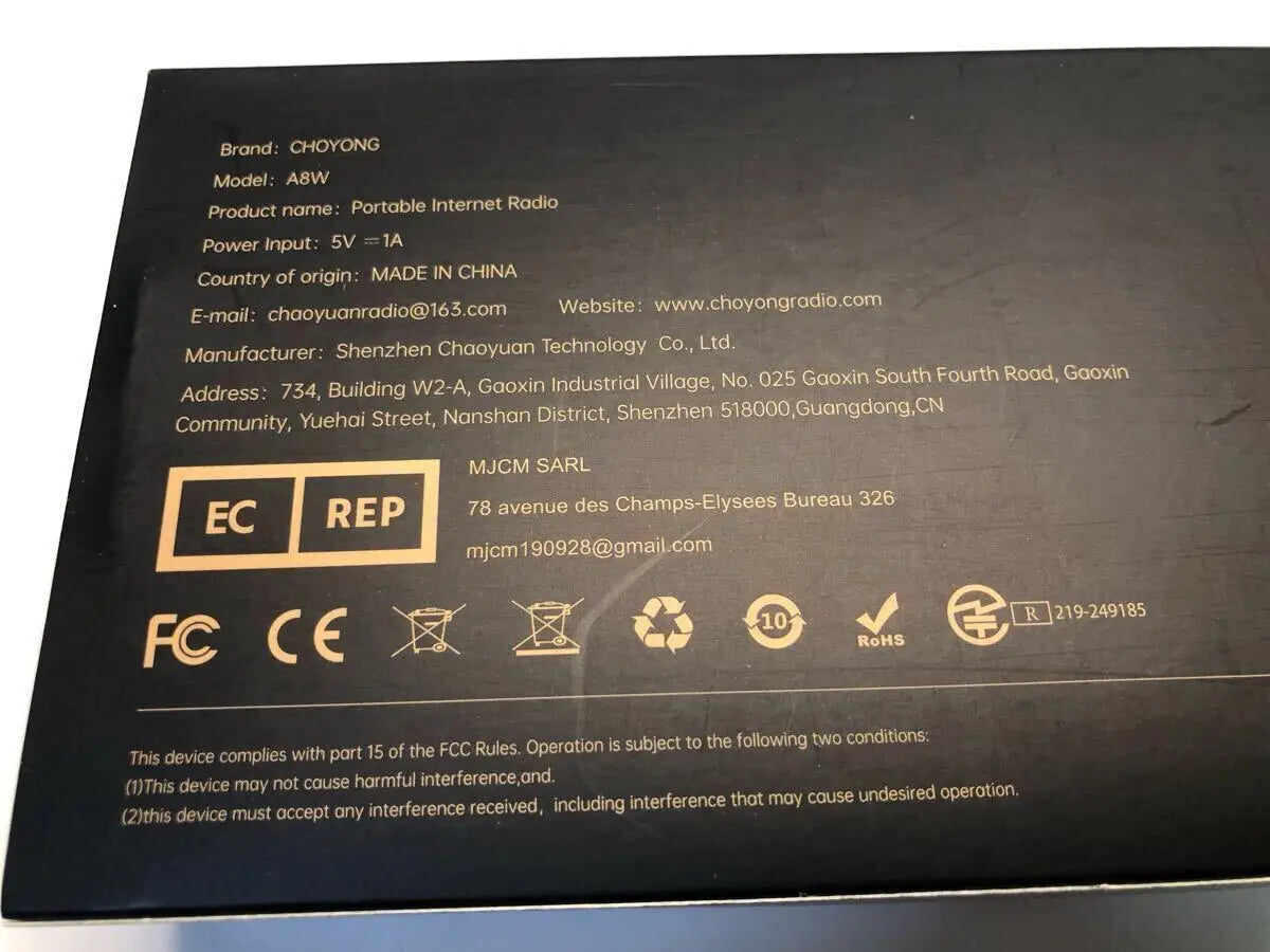Bulk stock【Official & Original】Choyong A8W Internet Radio (Global Version) w/Alarm Clock