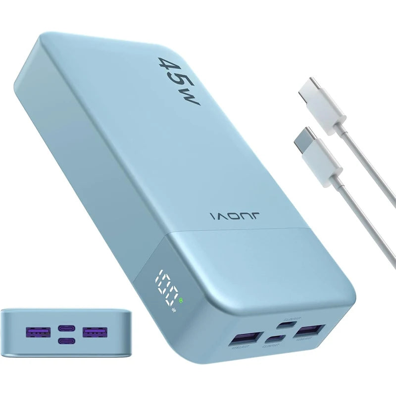 20000mah Power Bank 45W Fast Charging Portable Charger External Battery Pack with LED Display for iPhone Android Laptop
