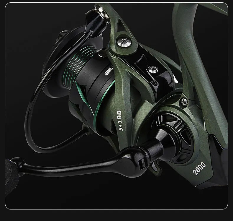 BILLINGS Spinning Reel 5.2:1 Spinning Fishing Reels 17.6 LB Max Drag with Anti-Reverse Metal Spool&CNC Rocker for FreshSaltwater