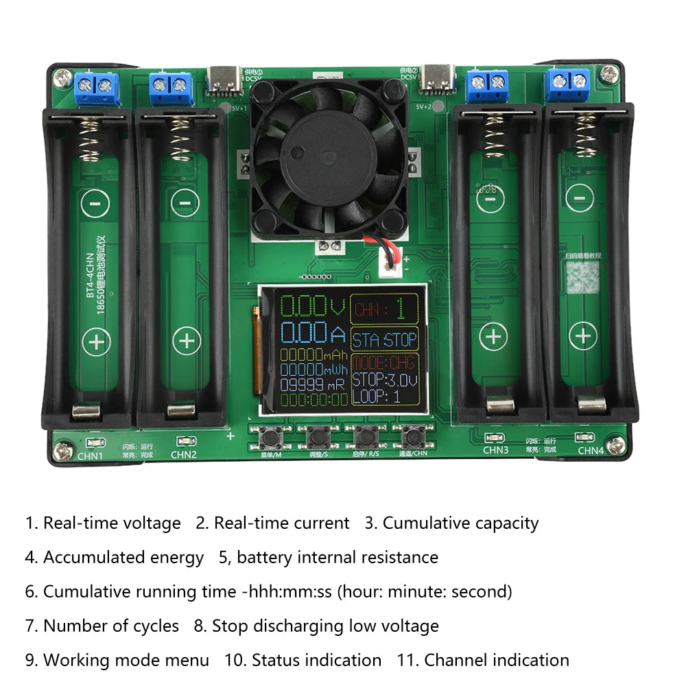 18650 Lithium Battery Capacity Tester