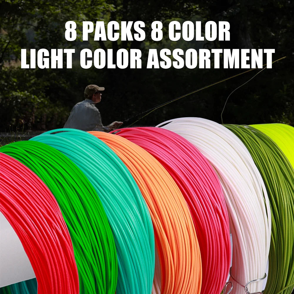 100ft ,1F-8F Weight Forwad Floating Fly Fishing Line Fluo Front Welded Loop FLy line,fishing goods,pesca,fishing accessories