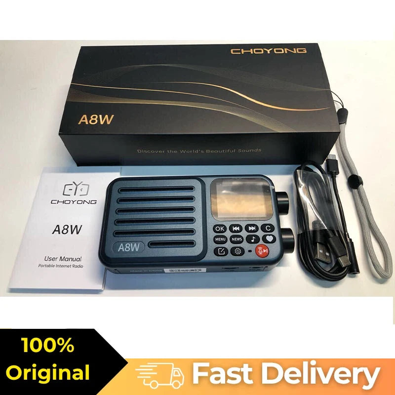 Bulk stock【Official & Original】Choyong A8W Internet Radio (Global Version) w/Alarm Clock