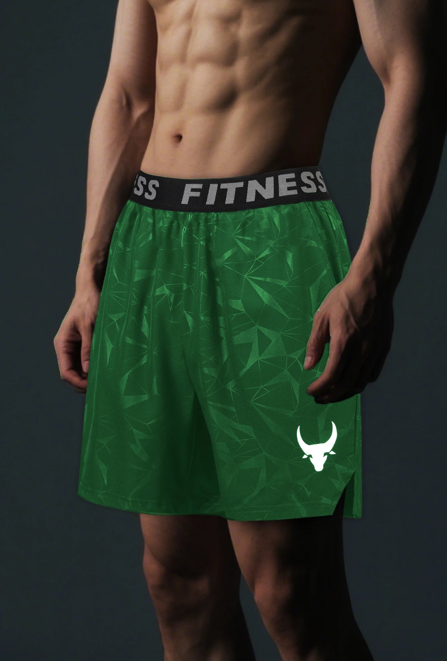 5Pcs Quick-Dry & Breathable Athletic Casual Elastic Waistband Shorts with Geometric Print Summer Sports Wear for Men