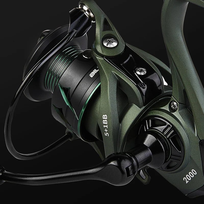 BILLINGS Spinning Reel 5.2:1 Spinning Fishing Reels 17.6 LB Max Drag with Anti-Reverse Metal Spool&CNC Rocker for FreshSaltwater