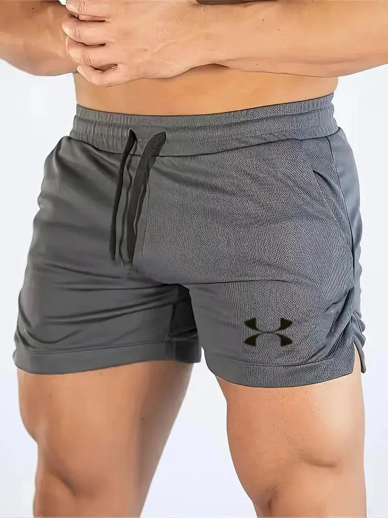 New Summer Branded Fitness Shorts Men's Daily Mesh Breathable Fitness Pants Running Shorts Men's Jogging Sportswear