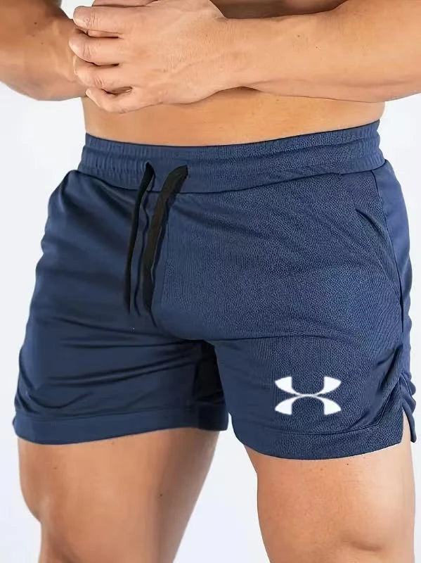 New Summer Branded Fitness Shorts Men's Daily Mesh Breathable Fitness Pants Running Shorts Men's Jogging Sportswear