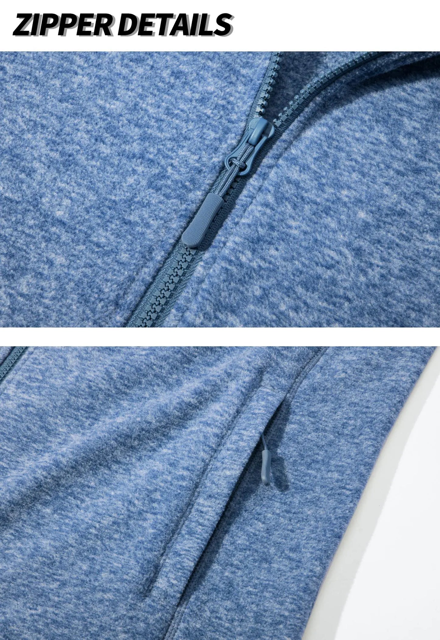 TACVASEN Lightweight Full Zip Fleece Jackets Mens Spring Casual Jacket Outdoor Sportswear With Pockets Stand Collar Outwear Tops