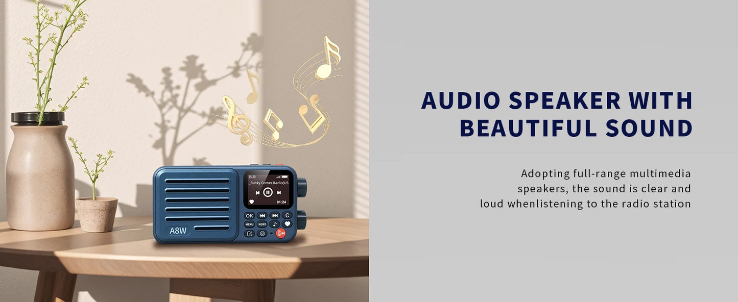 Bulk stock【Official & Original】Choyong A8W Internet Radio (Global Version) w/Alarm Clock