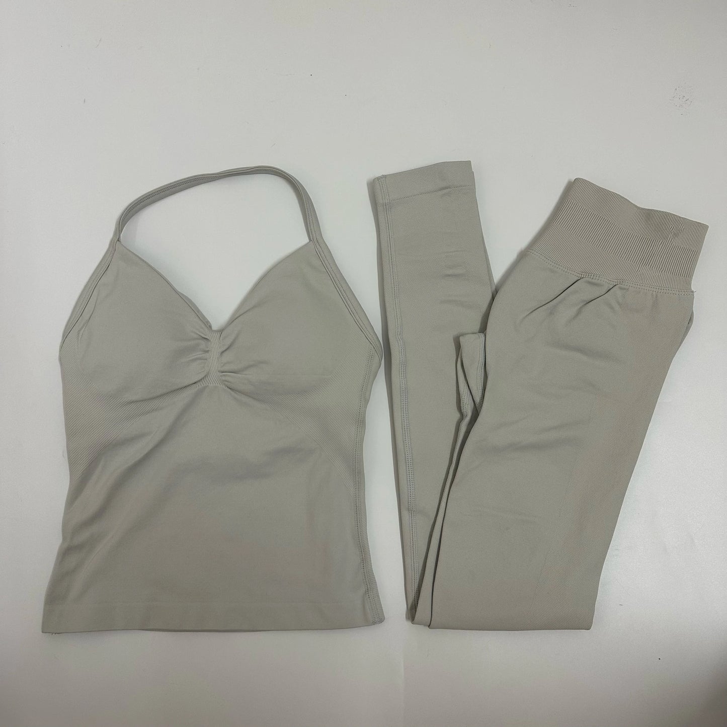 Yoga Set Women Padded Halter Tank Top Scrunch Butt Lifting Gym Shorts Set Summer Sportswear Workout Clothes