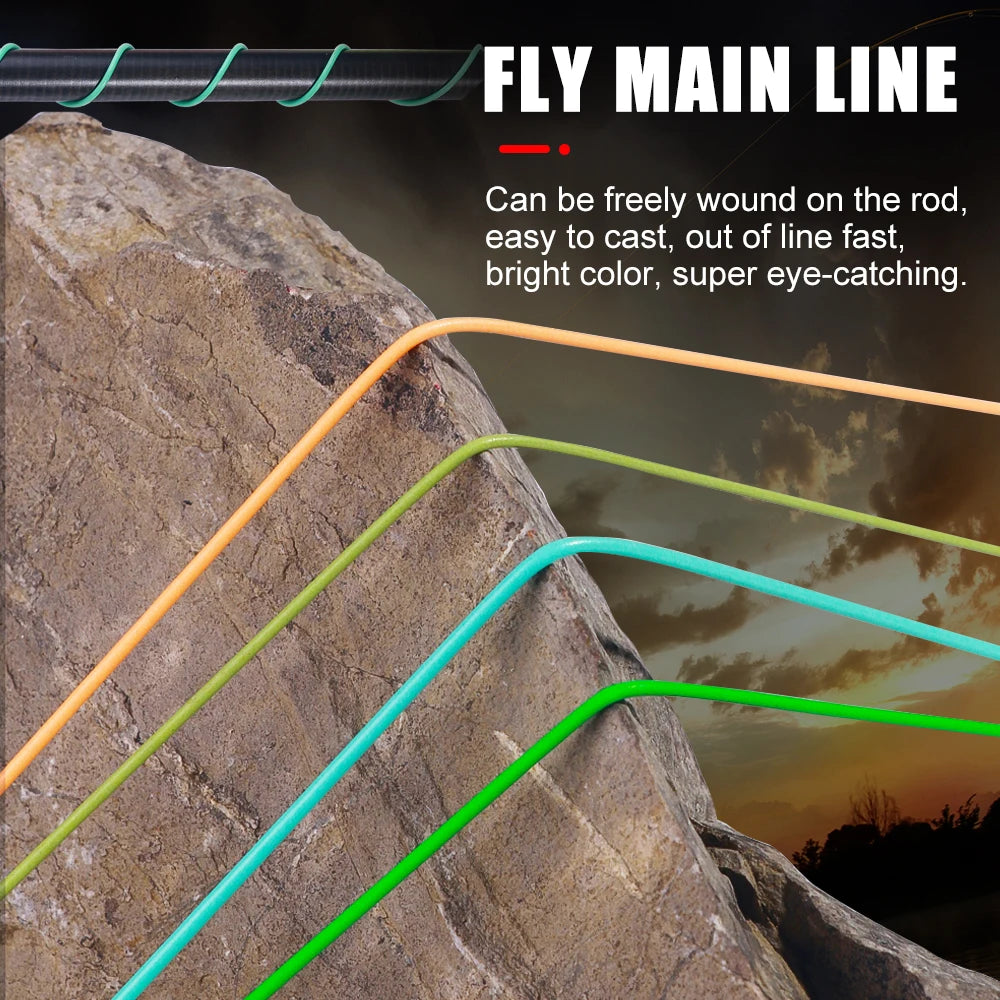 100ft ,1F-8F Weight Forwad Floating Fly Fishing Line Fluo Front Welded Loop FLy line,fishing goods,pesca,fishing accessories