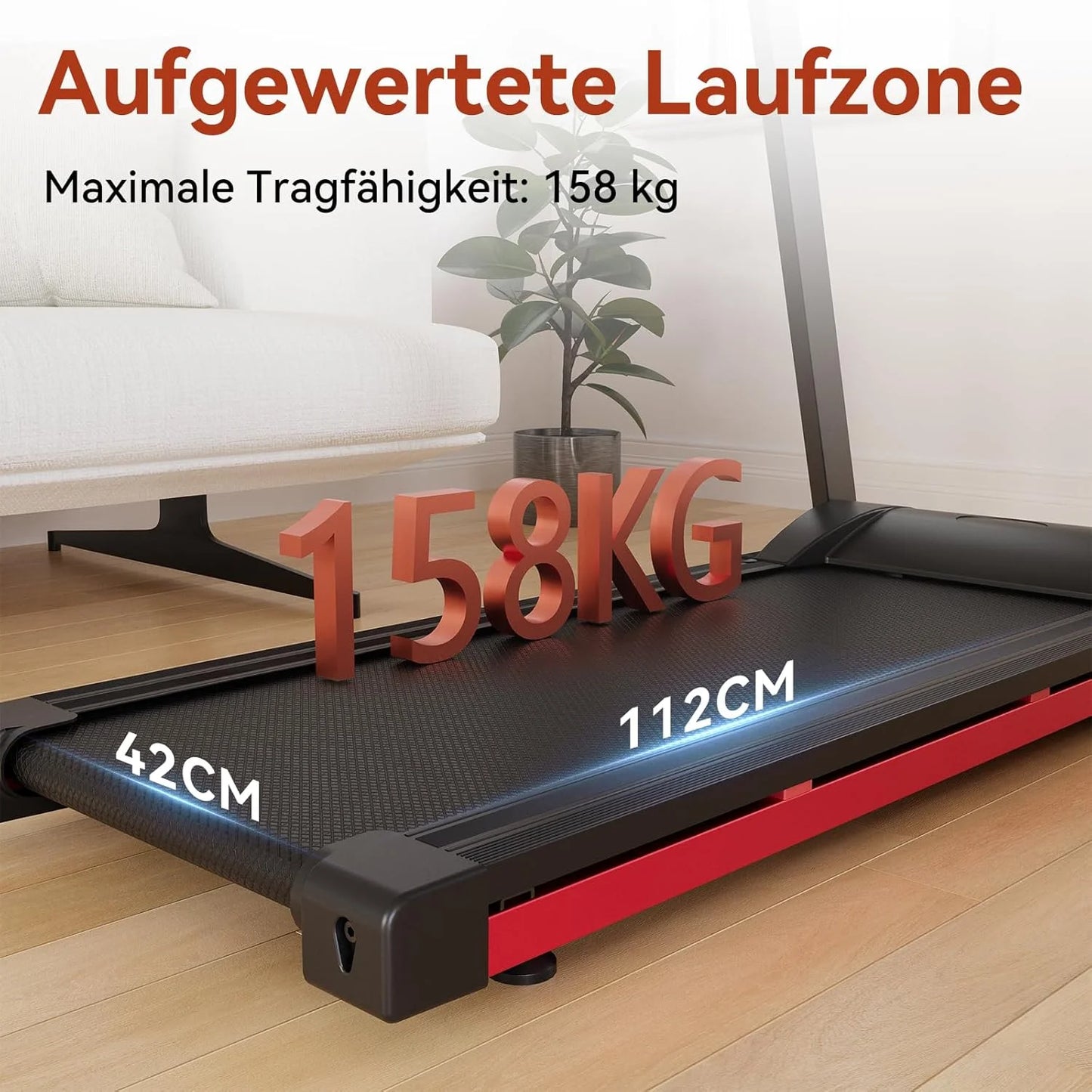 3.5HP Foldable Treadmill 350lbs Adjustable 6% Incline Walkingpad for Home/Office LCD APP Data Treadmills 10MPH Exercise Machine