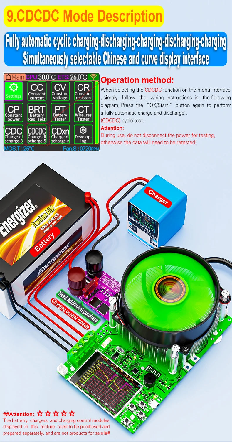 ‌Tuya WiFi Smart Battery Tester 18650 Capacity Meter USB Electronic Load Internal Resistance Detector with Real-Time APP Monitor