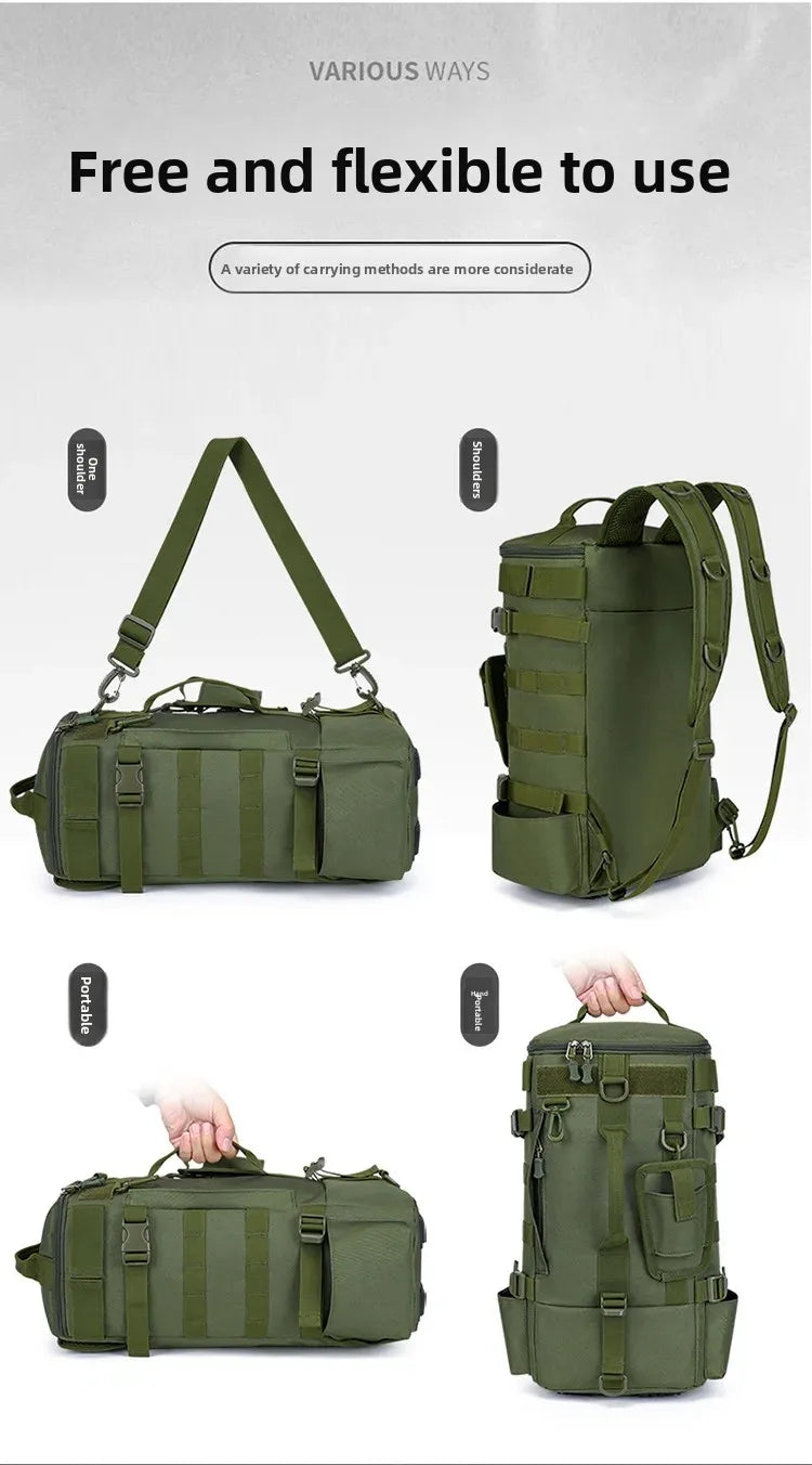 Multifunctional Fishing Backpack for Men Large Capacity Rod Storage Shoulder Bag Outdoor Sports Fish Equipment Storage Pack 2028