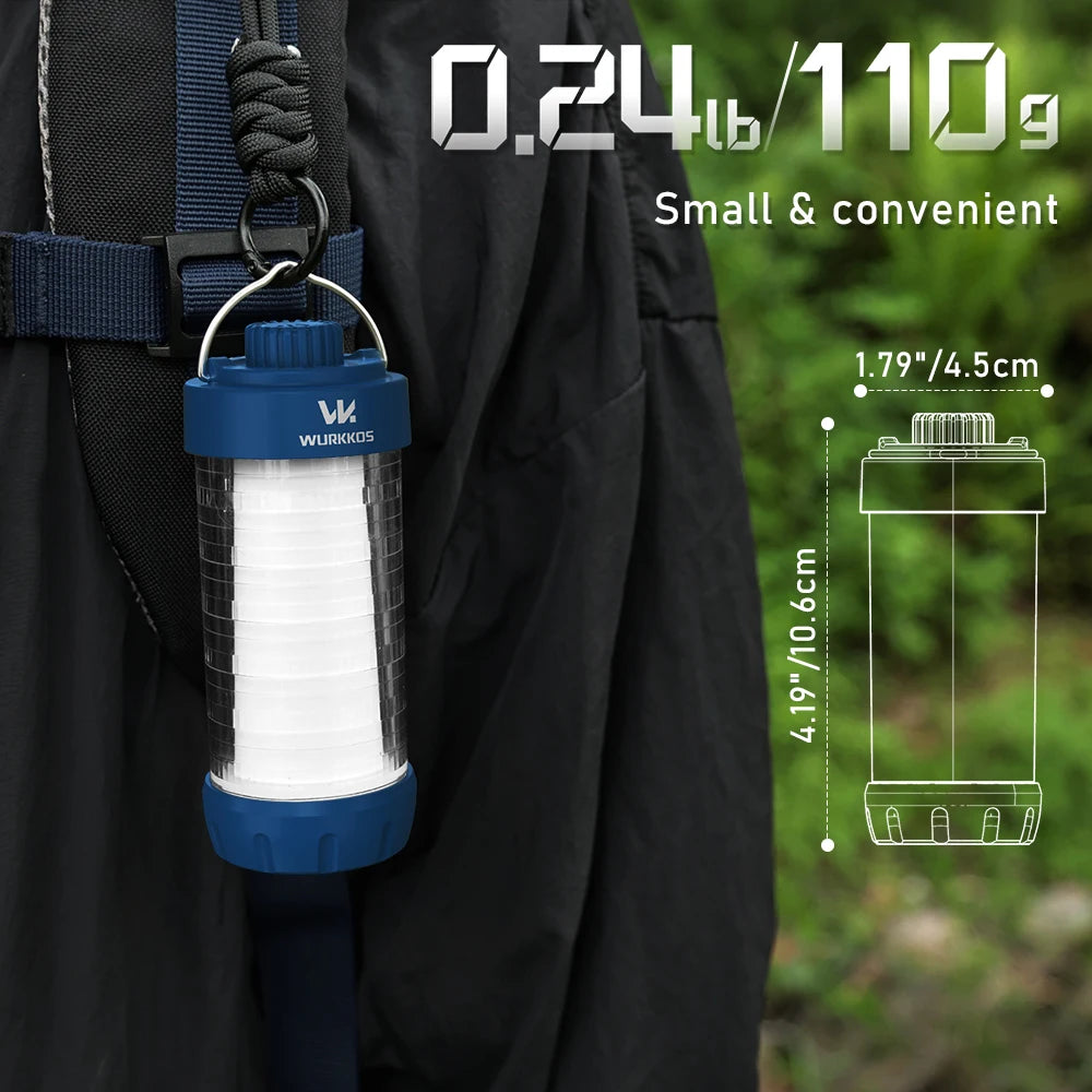 Wurkkos CL01 Mini RGB 360° Flashlight, 550 Lumens, 21700 Rechargeable LED Flashlight, Camping Light, Power Bank, Waterproof