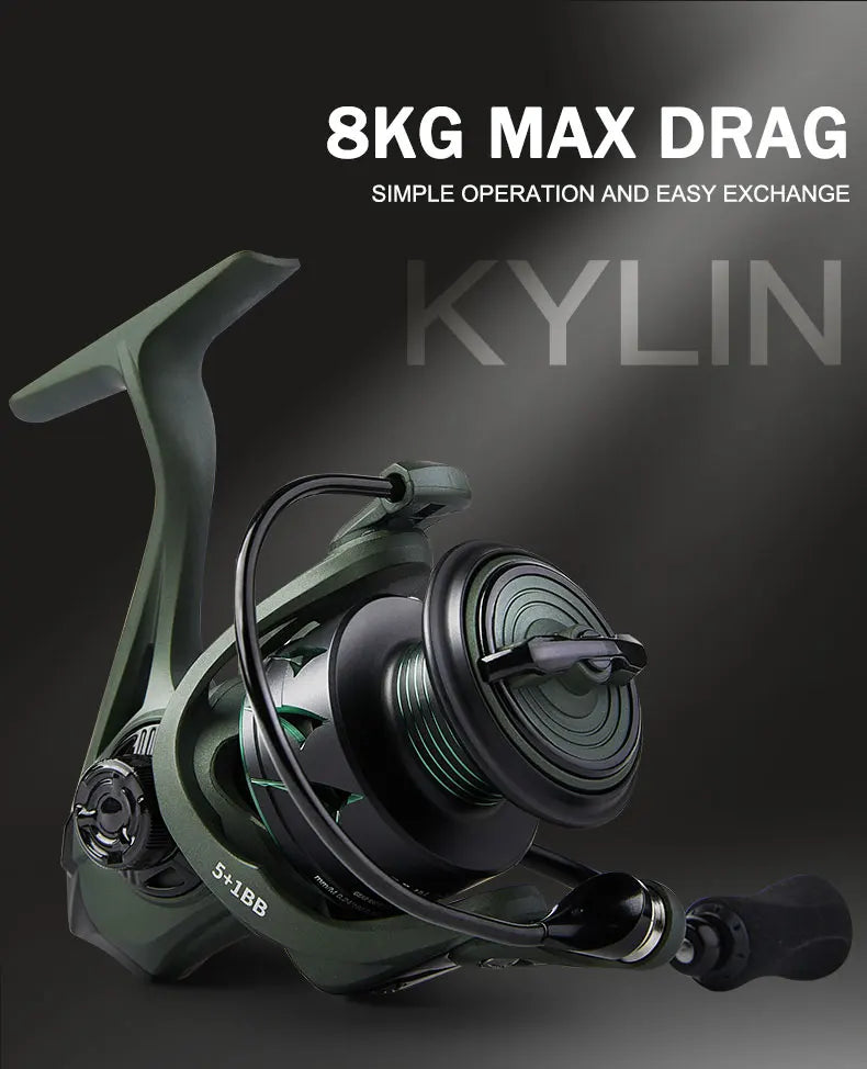 BILLINGS Spinning Reel 5.2:1 Spinning Fishing Reels 17.6 LB Max Drag with Anti-Reverse Metal Spool&CNC Rocker for FreshSaltwater