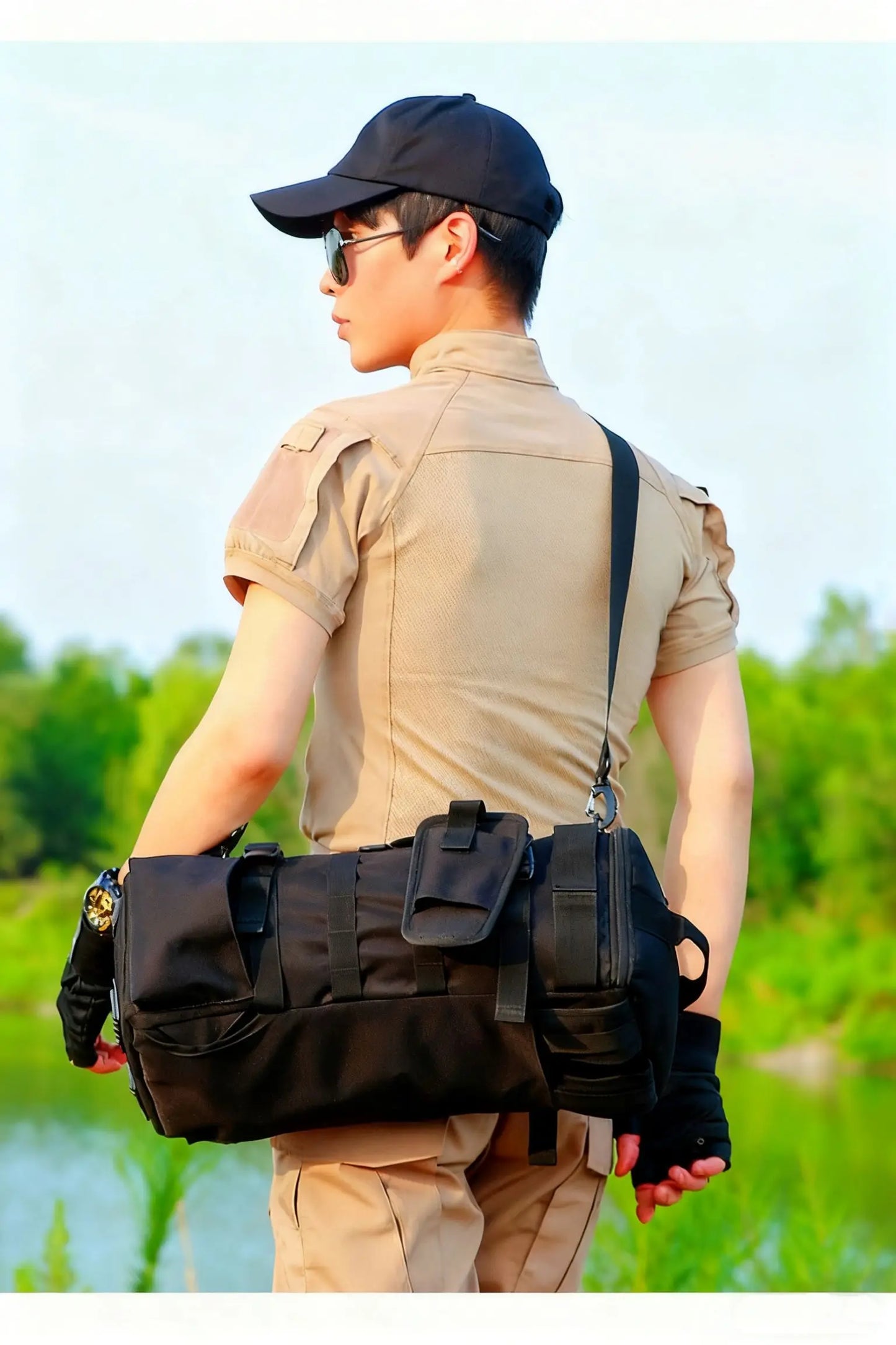 Multifunctional Fishing Backpack Tackle Bag with Rod Holders Fish Equipment Storage Waterproof Wear-resistant Outdoor Sports Bag